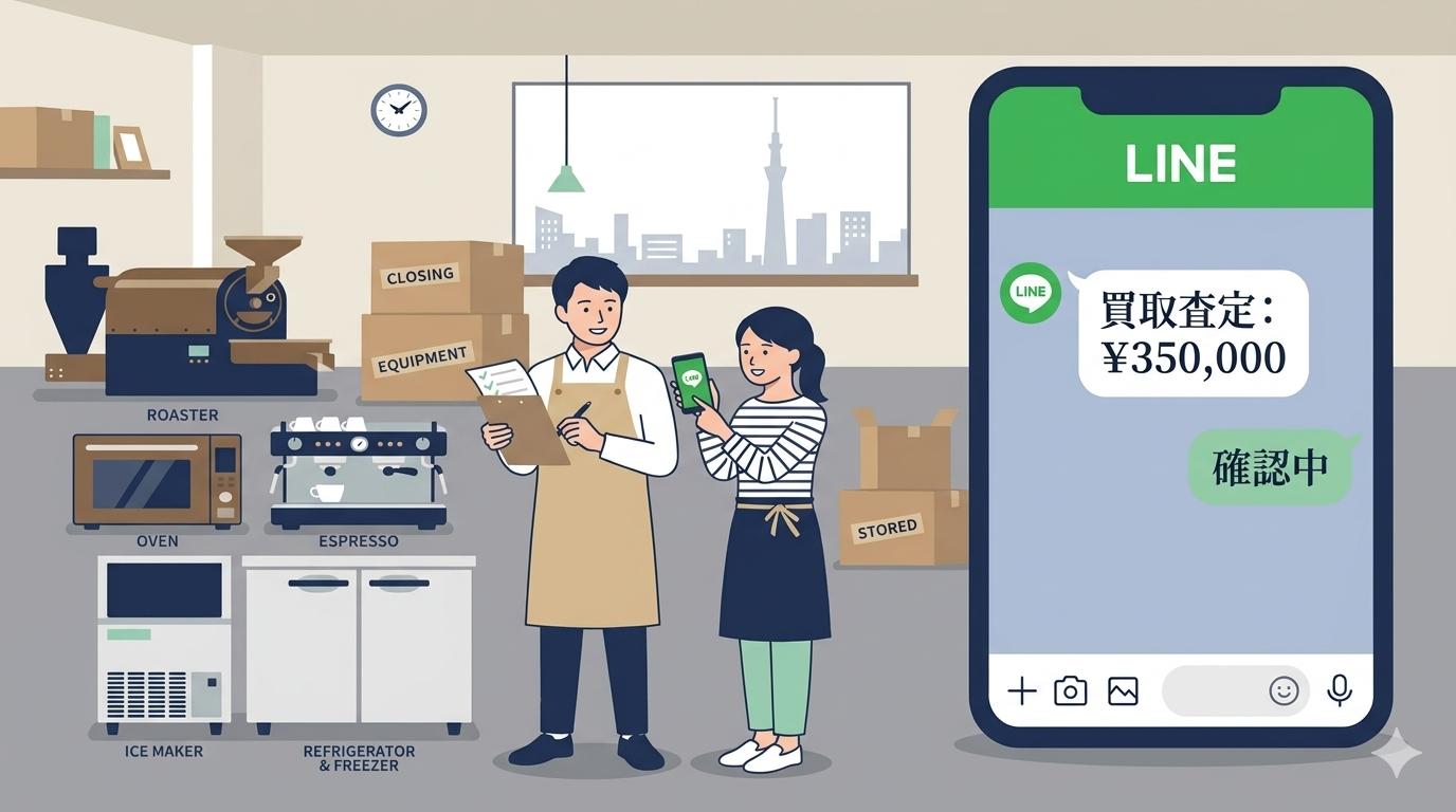 【東京都墨田区】カフェ閉店に伴うコーヒー焙煎機・エスプレッソマシンなど厨房機器一式の買取事例