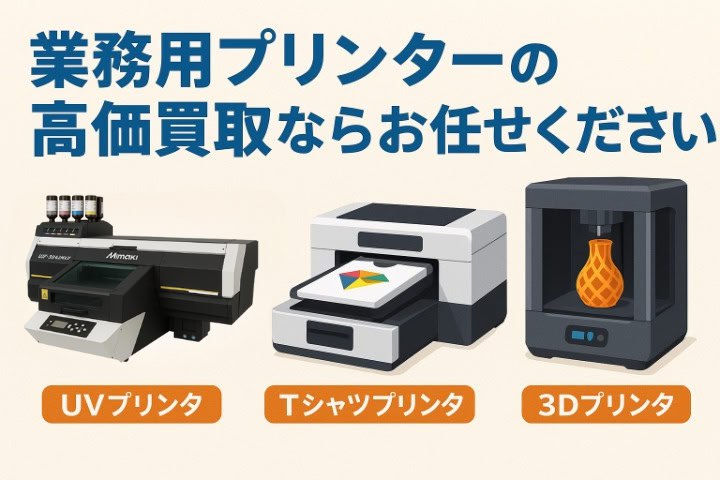 業務用プリンターの高価買取ならお任せください|UV・Tシャツ・3Dプリンタなど幅広く対応!
