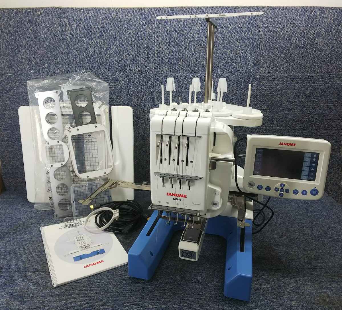 JANOME ジャノメ★4針刺しゅう専用機 刺しゅうミシン★MB-4★取説 刺しゅう枠付