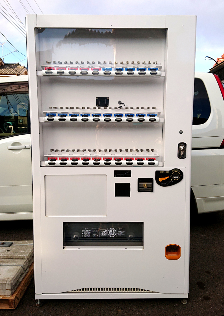 富士電機★缶・ボトル飲料自動販売機★HOT&COLD★30ボタン★FA25M5RD80K-LC★2018年製★ベース付