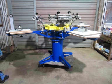 HOPKINS_BWM★シルクスクリーン印刷機★4ステーション★回転式手動印刷機★MRCB4_D-5200★