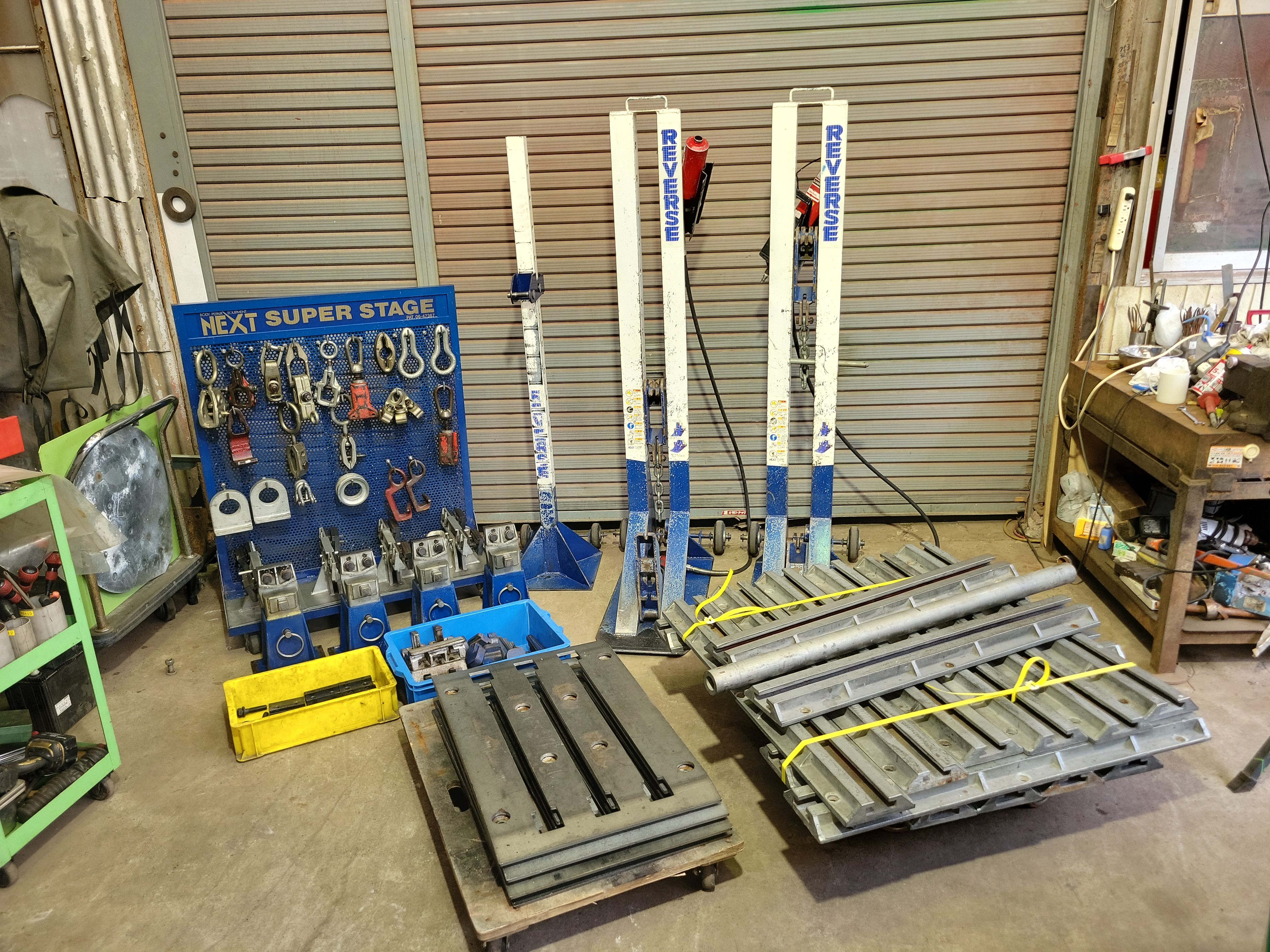 NEXT ネキスト★REVERSE 油圧タワー★STAGE フレーム固定装置★フレーム修正機 一式★